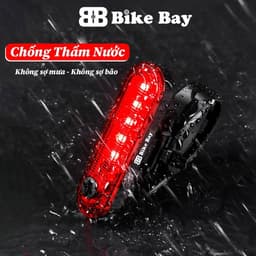 Đèn hậu xe đạp thể thao, Đèn cảnh báo xe đạp dùng 4-12H liên tục sạc USB Chống Nước - DH04 3