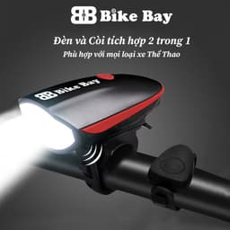 Đèn Còi Xe Đạp Thể Thao, Đèn Led Sac USB, Chống Nước Đi Mưa Thoải Mái - DC01 2