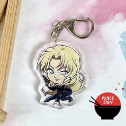 (mua 1 tặng 1) Móc khóa DETECTIVE CONAN ver HÀNH ĐỘNG Movie 26 Thám Tử Lừng Danh mica trong acrylic anime độc đáo 3