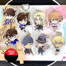 (mua 1 tặng 1) Móc khóa DETECTIVE CONAN ver HÀNH ĐỘNG Movie 26 Thám Tử Lừng Danh mica trong acrylic anime độc đáo 1