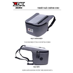 Túi để điện thoại treo đầu xe ZDK Zero, túi đựng đươc áo mưa, có cổng sạc điện thoại tiện lợi 2