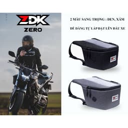 Túi để điện thoại treo đầu xe ZDK Zero, túi đựng đươc áo mưa, có cổng sạc điện thoại tiện lợi 4