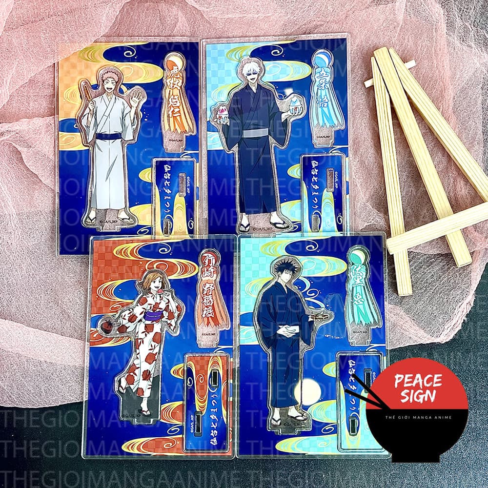 (TẶNG KÈM CARD)Mô hình Standee Jujutsu Kaisen ver KIMONO LỄ HỘI CHÚ THUẬT HỒI CHIẾN Acrylic anime mica chibi tượng trang
