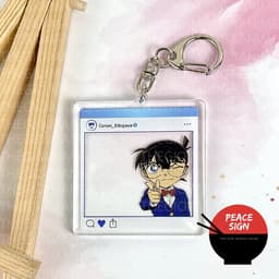 (Mua 1 tặng 1) Móc khóa DETECTIVE CONAN ver KHUNG INSTA - Thám Tử Lừng Danh mica trong acrylic anime độc đáo 8