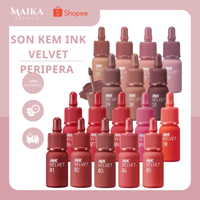 [Sale lỗ]Son Peripera Ink Velvet Nude Brew