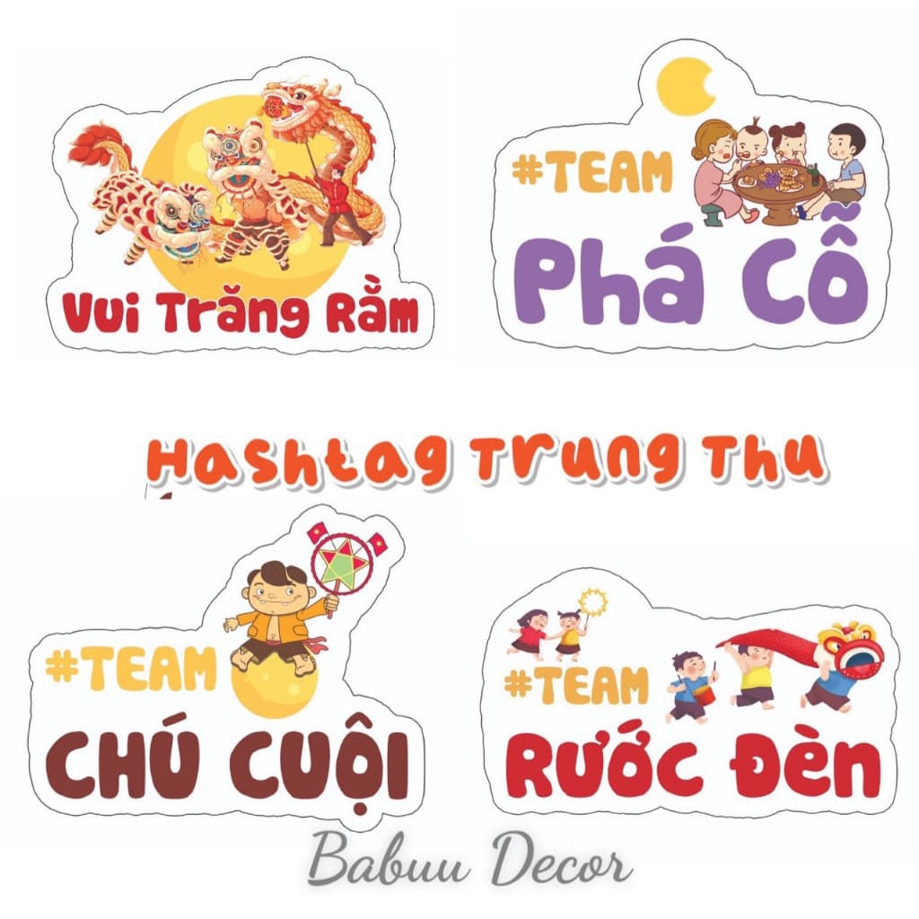 Hashtag trung thu ( kèm tay cầm)