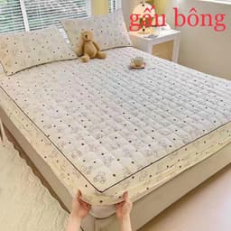 ga giường trần bông vải đũi sơ đậu nành không kèm gối hàng nhập khẩu team mác chính hãng 6