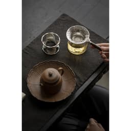 Bộ lọc trà tử sa có tay cầm và giá đỡ chất liệu bằng đồng pha trà tiện lợi sang trọng - HVL TEA 7