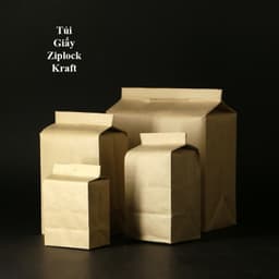 Túi ziplock kraft gấp đáy đứng đựng trà, hạt, thực phẩm, 1 túi/sp - HVL TEA 2