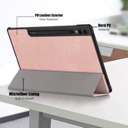 [Lưng Cứng] Bao Da MTB Samsung Tab S9 PLUS/ S9 FE PLUS/ S10 PLUS 12.4" S9+/ S9 FE+/ S10+ Gấp 3 Khúc Có Nam Châm 2