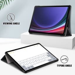 [Lưng Cứng] Bao Da MTB Samsung Tab S9 PLUS/ S9 FE PLUS/ S10 PLUS 12.4" S9+/ S9 FE+/ S10+ Gấp 3 Khúc Có Nam Châm 3