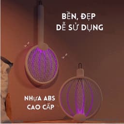 Vợt Diệt Muỗi Thông Minh Gập Gọn 2 Trong 1 - Đèn Bắt Muỗi An Toàn, Hiệu Quả Ban Đêm, Tiện Lợi. 5
