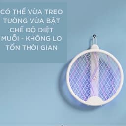 Vợt Diệt Muỗi Thông Minh Gập Gọn 2 Trong 1 - Đèn Bắt Muỗi An Toàn, Hiệu Quả Ban Đêm, Tiện Lợi. 8