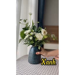 Chuông gốm mini cắm hoa siêu đẹp, siêu sang màu men ganh trắng vân khía H15 | ThaoNghiCeramics 6