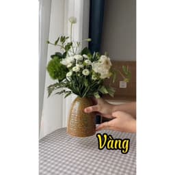 Chuông gốm mini cắm hoa siêu đẹp, siêu sang màu men ganh trắng vân khía H15 | ThaoNghiCeramics 5