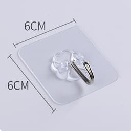 Móc Dán Tường Siêu Dính Trong Suốt Chịu Lực Tốt Treo Tường Chắc Chắn 5x5 cm 7