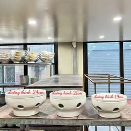 Bát hâm nóng thức ăn, Bếp  đun nóng thức ăn bằng cồn Bát Tràng, 3 size gốm sứ Cao cấp 2