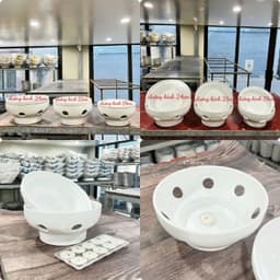 Bát hâm nóng thức ăn, Bếp  đun nóng thức ăn bằng cồn Bát Tràng, 3 size gốm sứ Cao cấp 1
