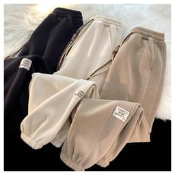 Quần Jogger Nỉ Bông Thu Đông APT Unisex Quần Dài Bo Gấu Chất Liệu Nỉ Bông Dày Dặn Ấm Áp 1