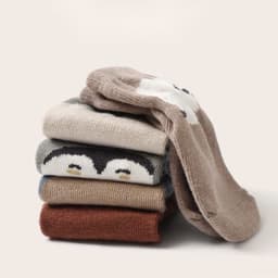 Set 5 Đôi Tất Trẻ Em Sơ Sinh Thú Cotton Chống Trơn Trượt Cho Bé Trai, Bé Gái Đi Cực Xinh SS17 { T310 } 4