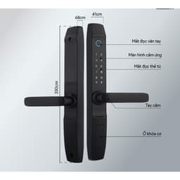 Khóa vân tay cửa nhôm Xingfa thông minh D1 dùng app TTLOCK - Phù hợp cửa nhôm XINGFA và cửa gỗ - BH 12 tháng 2