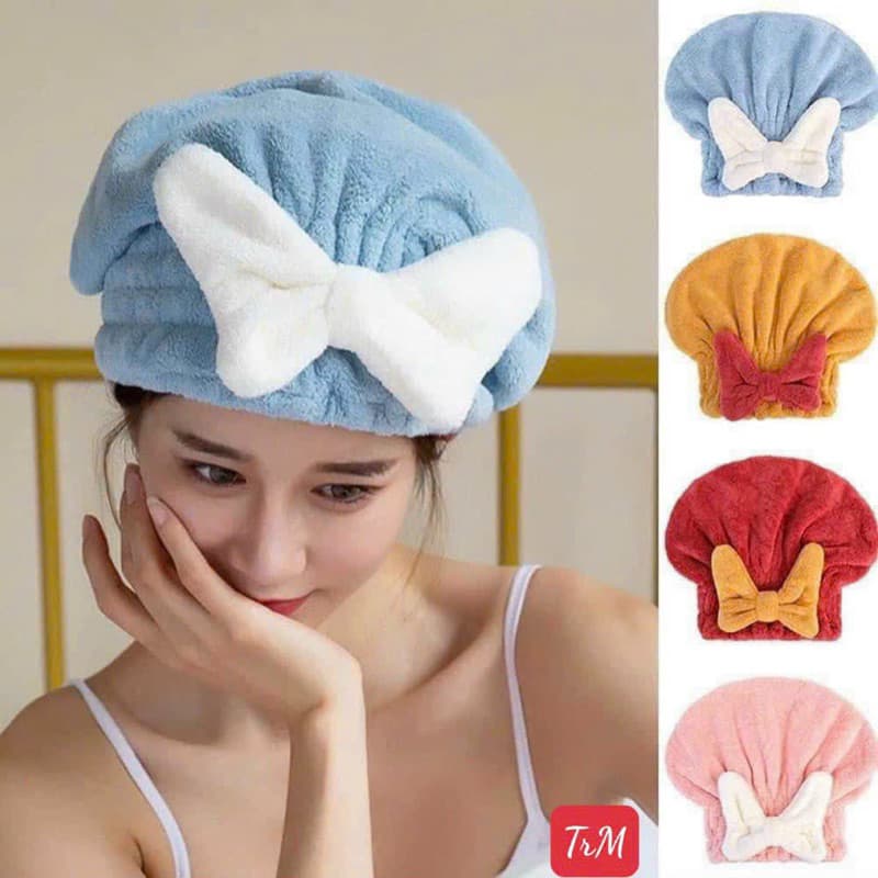 Mũ Ủ Khô Tóc Hình Nơ Siêu Thấm Hút