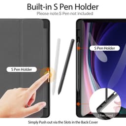 [DUX DUCIS-Có Khay Bút] Bao Da MTB Samsung Tab S9 11"/ S9 FE 10.9" X516B X716B DOMO Series Lưng Dẻo Vải Jean Chính Hãng 2