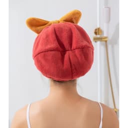 Khăn ủ tóc - Khăn quấn tóc gội đầu cao cấp, vải cotton mềm mại mũ ủ tóc gội đầu nhanh khô có nơ dễ thương cho nữ 9