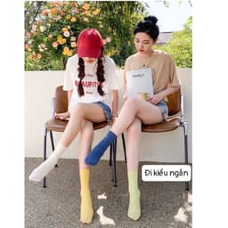 (Được Chọn Màu)Tất cao cổ chất mỏng cao cấp hoạ tiết sắc màu pastel cổ nhún Siêu Đẹp tcc12 [LILIRIA] 3