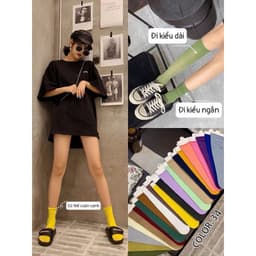 (Được Chọn Màu)Tất cao cổ chất mỏng cao cấp hoạ tiết sắc màu pastel cổ nhún Siêu Đẹp tcc12 [LILIRIA] 6