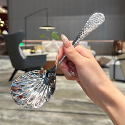 Muôi múc canh hình sò muỗng vá múc soup để bàn ăn inox 18/10 8