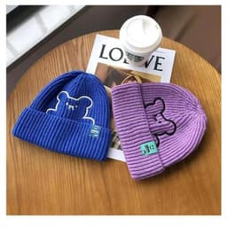 Mũ Len Trùm Đầu Đủ Màu Gấu HITI Giữ Ấm Tốt Cho Bé - 2 lớp - Từ 1-4 tuổi Phong Cách Hàn Quốc 3
