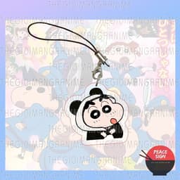 (mua 1 tặng 1) Dây treo điện thoại SHIN CẬU BÉ BÚT CHÌ ver GIẢ THÚ Crayon Shin-chan in hình anime móc mica quà tặng 6
