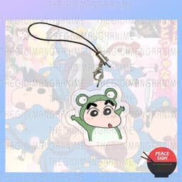 (mua 1 tặng 1) Dây treo điện thoại SHIN CẬU BÉ BÚT CHÌ ver GIẢ THÚ Crayon Shin-chan in hình anime móc mica quà tặng 4