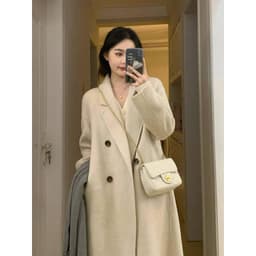 [Sẵn] Áo Khoác Dạ Nữ Dáng Dài Qua Gối Áo Khoác Nữ Form Rộng Cổ Vest Kiểu Hàn Quốc Áo Khoác Nữ Thu Đông AD2308 1