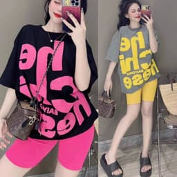 Đồ Bộ Nữ Bigsize LIMO DB48 Áo Phối Quần Lửng Ngố Thun Gân Cotton Co Giãn Bộ Mặc Nhà Thoải Mái 3
