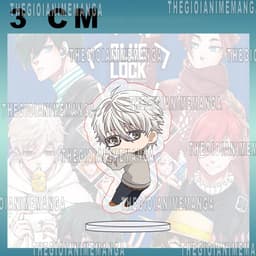 (mua 1 tặng 1) (3CM) Mô hình Standee BLUE LOCK ver ĐEO KÍNH mini chibi mica acrylic tượng anime trang trí dễ thương 4