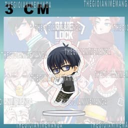 (mua 1 tặng 1) (3CM) Mô hình Standee BLUE LOCK ver ĐEO KÍNH mini chibi mica acrylic tượng anime trang trí dễ thương 3