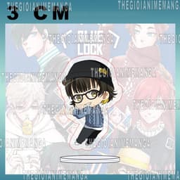 (mua 1 tặng 1) (3CM) Mô hình Standee BLUE LOCK ver ĐEO KÍNH mini chibi mica acrylic tượng anime trang trí dễ thương 6