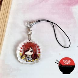 (mua 1 tặng 1) Dây treo điện thoại FAIRY TAIL ver SAO TRÒN & DỰA LOGO Hội pháp sư in hình anime chibi móc mica acrylic 4