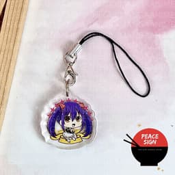 (mua 1 tặng 1) Dây treo điện thoại FAIRY TAIL ver SAO TRÒN & DỰA LOGO Hội pháp sư in hình anime chibi móc mica acrylic 6