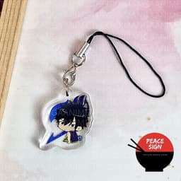 (mua 1 tặng 1) Dây treo điện thoại FAIRY TAIL ver SAO TRÒN & DỰA LOGO Hội pháp sư in hình anime chibi móc mica acrylic 5