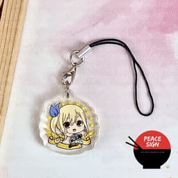 (mua 1 tặng 1) Dây treo điện thoại FAIRY TAIL ver SAO TRÒN & DỰA LOGO Hội pháp sư in hình anime chibi móc mica acrylic 9