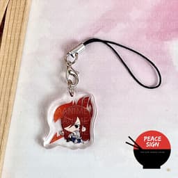(mua 1 tặng 1) Dây treo điện thoại FAIRY TAIL ver SAO TRÒN & DỰA LOGO Hội pháp sư in hình anime chibi móc mica acrylic 7