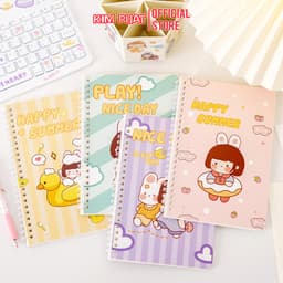 (Combo 03 Quyển) Sổ lò xo A5 kẻ ngang Capybara 4223 - 120 Trang - Hoạt hình dễ thương 7