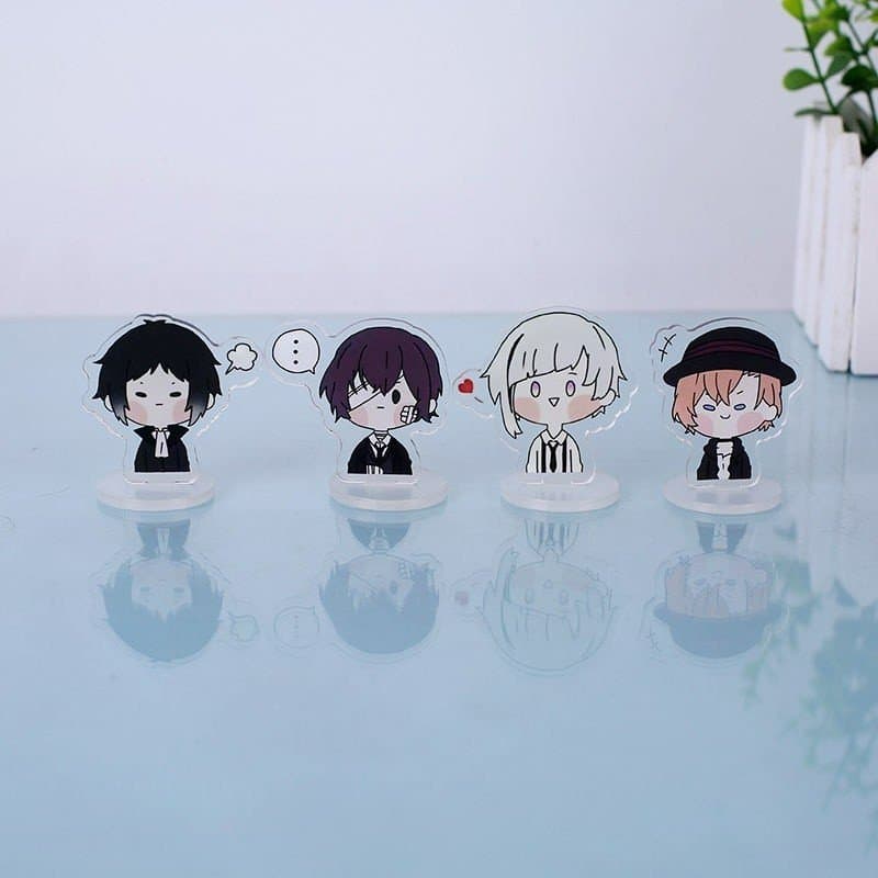 (mua 1 tặng 1) (3CM) Mô hình standee BUNGOU STRAY DOGS ver EMOTION Văn hào lưu lạc mica anime chibi