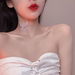 Vòng cổ choker cánh bướm dây trong, hoa hồng voan dành cho makeup tạo kiểu - Hity Beauty 7