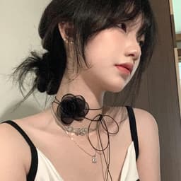 Vòng cổ choker cánh bướm dây trong, hoa hồng voan dành cho makeup tạo kiểu - Hity Beauty 8