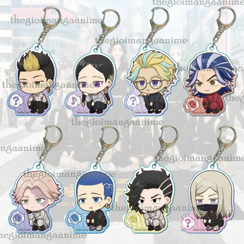 Mua 1 tặng 1 (NGỒI SUY TƯ) Móc khóa TOKYO REVENGERS Kịch trường của Takemichi in hình anime chibi mica trong acrylic