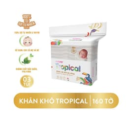combo 2 Gói Khăn Giấy Khô Mamamy Tropical Không Mùi Không Kích Ứng Dùng Cho Bé Sơ Sinh Lau Mặt Lau Tay 6